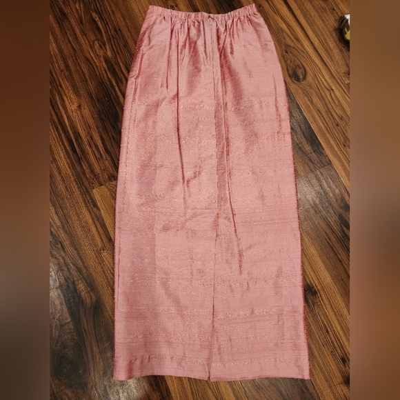 Vtg 100% silk Watters & Watters Maxi Skirt Suit Set Decorative Buttons - Picture 14 of 16